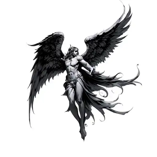 Azrael Angel tattoo design idea