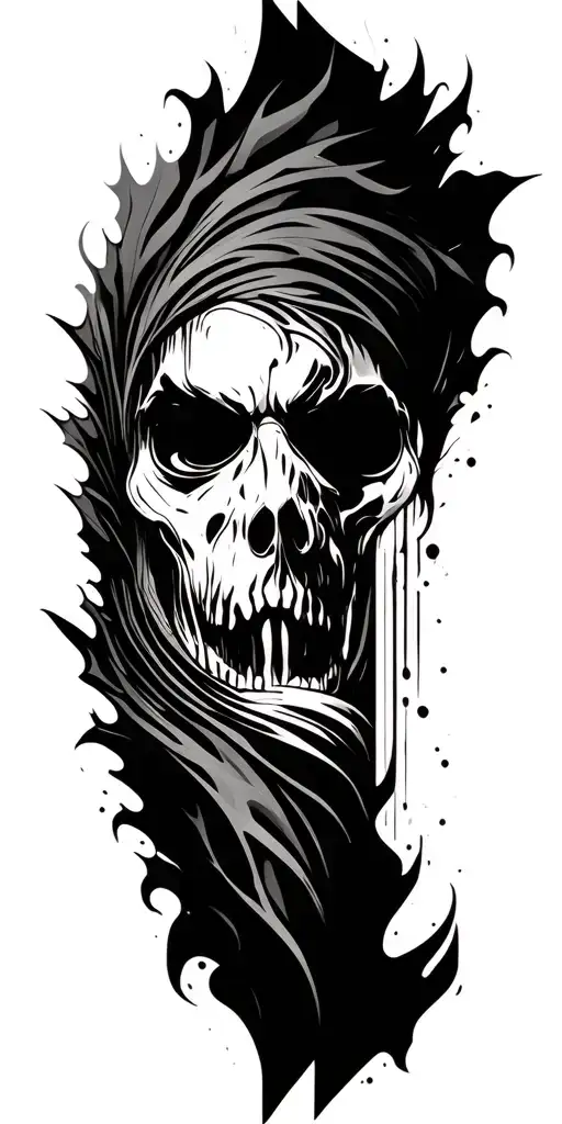 topography lines geometrical desing tattoo design idea