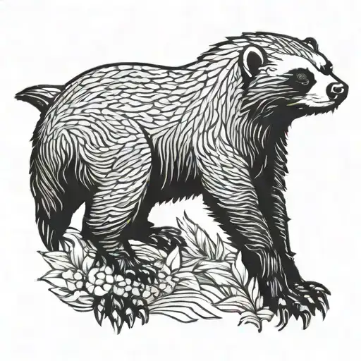 Honey badger tattoo design idea