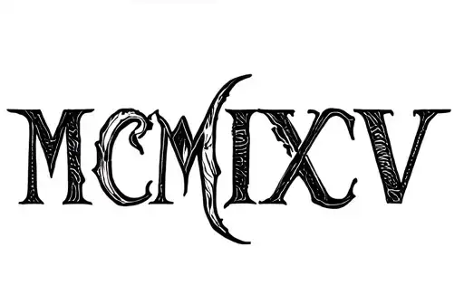 "MCMXCV " tattoo design idea