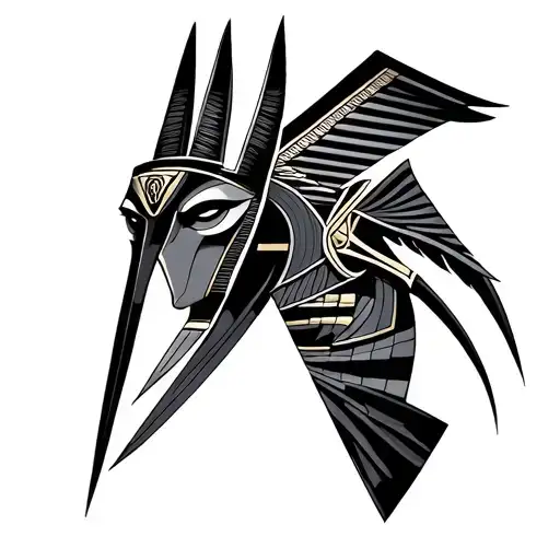 Anubis and Horus Piramide Wild tattoo design idea