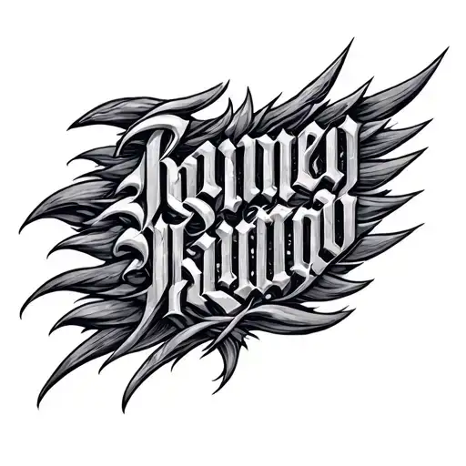 Roman text tattoo design idea