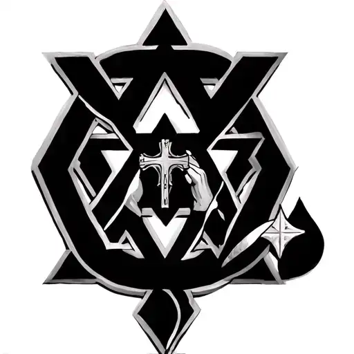 star of david and cross tattoo tattoo design idea