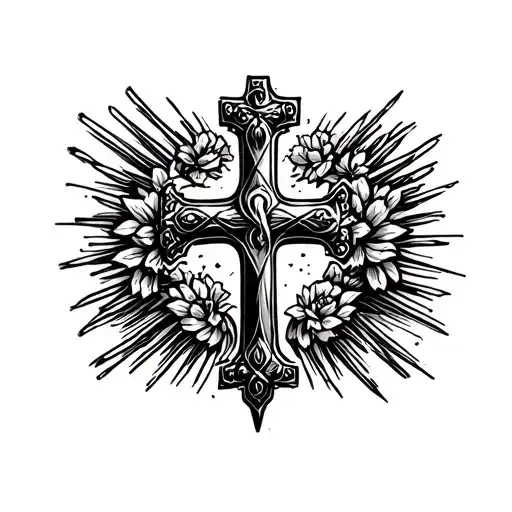 christian Cross tattoo design idea