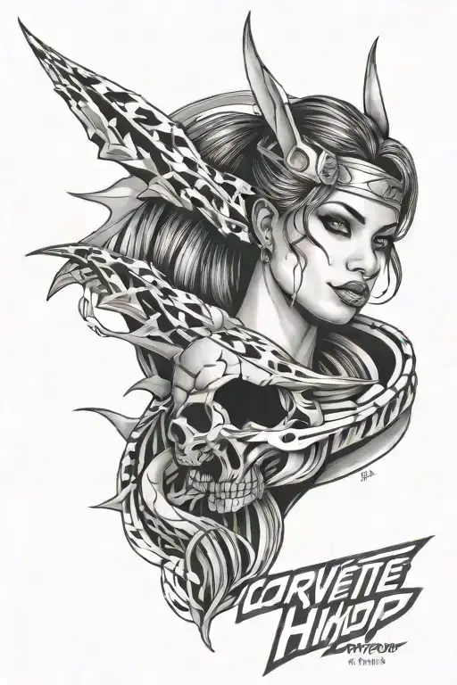 corvette Hiphop   tattoo design idea