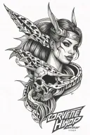 corvette Hiphop   tattoo design idea