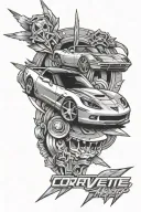 corvette Hiphop   tattoo design idea