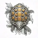 eastern box turtle shell symbolizing the client's love tattoo design idea