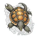 eastern box turtle shell symbolizing the client's love tattoo design idea