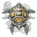 eastern box turtle shell symbolizing the client's love tattoo design idea