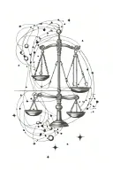 libra constellation tattoo design idea