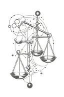 libra constellation tattoo design idea