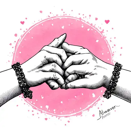 pinky promise with the words always and forever tattoo design idea