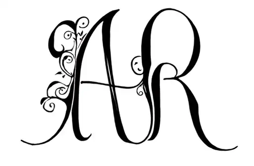 "AR" tattoo design idea