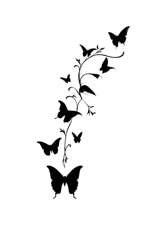 "I went through the darkness by carrying silence and sin (crow), but I transformed myself with the power of pain (black butterfly). My soul is found tattoo design idea