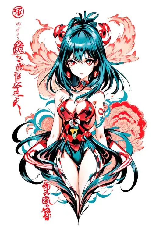 Evangelion 02 Asuka de evangelion tattoo design idea