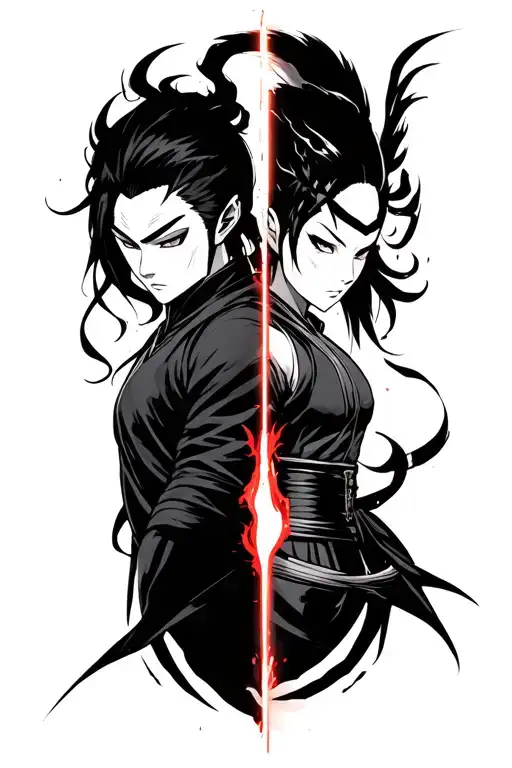 zuko vs azula Agni Kai tattoo design idea