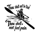 Rowing theme with a quote that says "Thou shall not be tired, Thou shall not feel pain" tattoo design idea