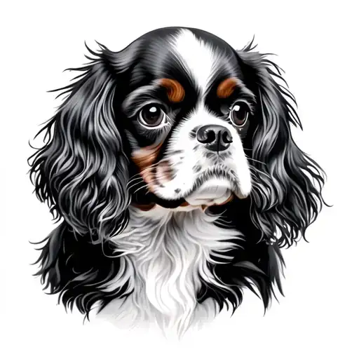 Cavalier King Charles Spaniel tattoo design idea