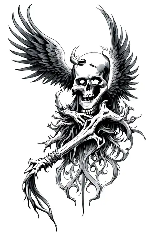 death of god tattoo design idea