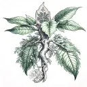 In God We Trust Nobody Money tree growing tattoo design idea