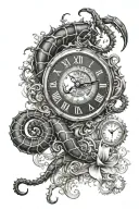 scorpio 11:11 clock inside tattoo design idea