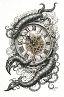 scorpio 11:11 clock inside tattoo design idea
