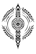 Cherokee tribal sleeve tattoo design idea