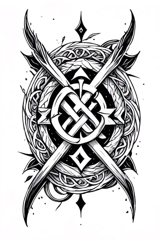 nordic runes tattoo design idea