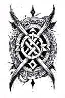nordic runes tattoo design idea
