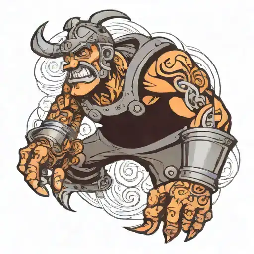 The Steel Giant from the cartoon "The Steel Giant" tattoo design idea