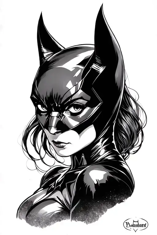 catwoman from Batman begins tattoo design idea