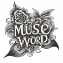 Muse Word tattoo design idea