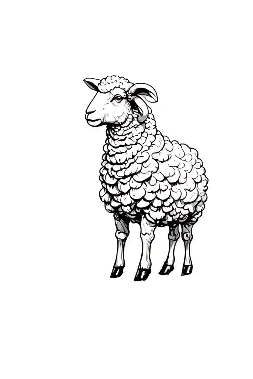 Black Sheep tattoo design idea