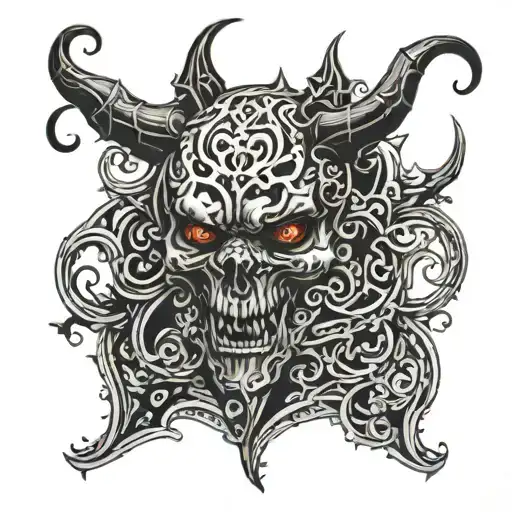 devil dogs tattoo design idea