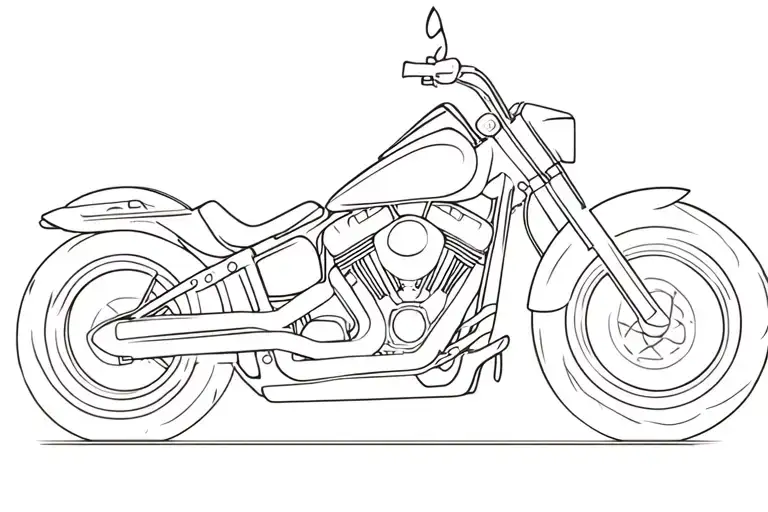 harley davidson motorcycle tattoo design idea