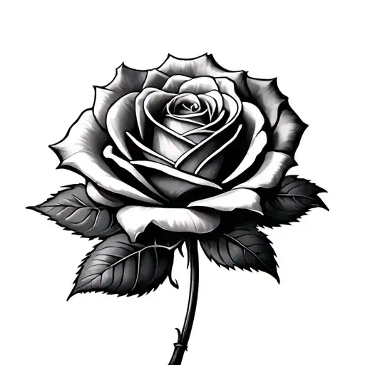 Concrete Rose tattoo design idea