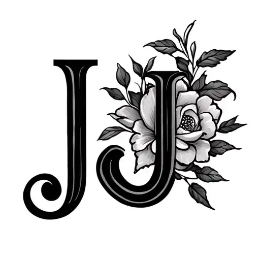 Cursive J tattoo design idea