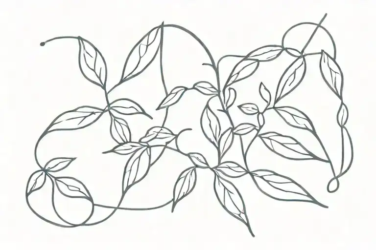  Basic black and white sea beans tattoo design idea