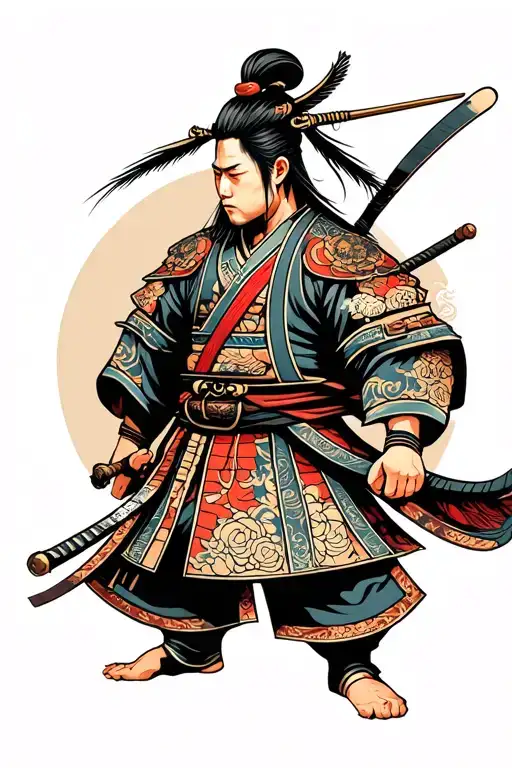 samurai warrior tattoo design idea