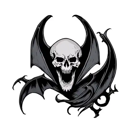 Deathbat tattoo design idea