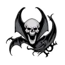 Deathbat tattoo design idea