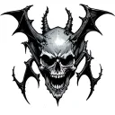 Deathbat tattoo design idea