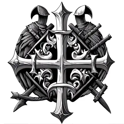 Knights Templar Hospitallers with the Maltese Cross tattoo design idea