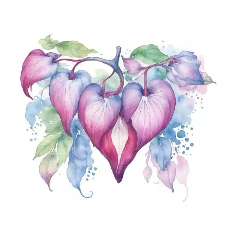 bleeding heart tattoo design idea
