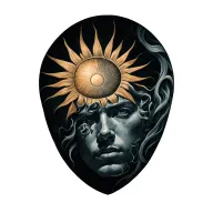 sublime like sun but more sharp edges tattoo design idea