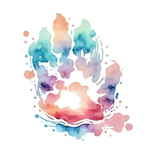 cat paw print memorial tattoo design idea