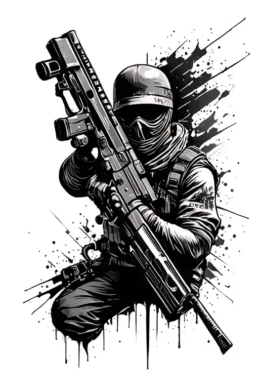 counter strike global offensive tattoo design idea