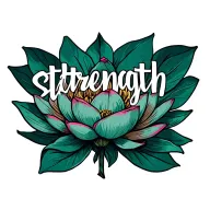 "Strength " lotus flower tattoo design idea