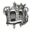 crown that does not fly from a cage with an open door tattoo design idea